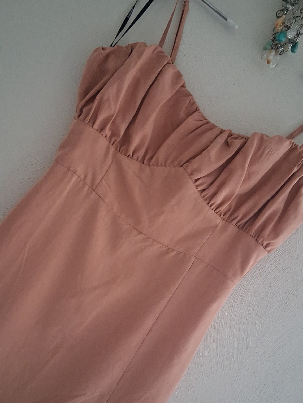 Forever 21 Rose Mauve Strapless Ruched Bust Dress